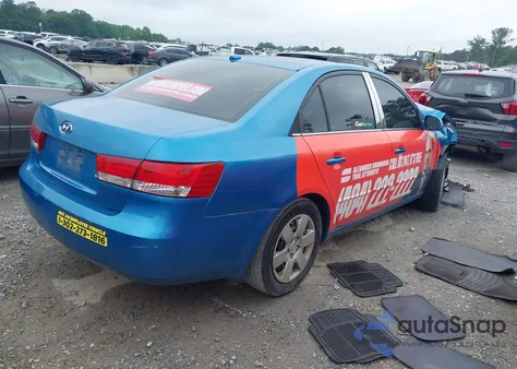 2008 Hyundai Sonata Gls from USA, damaged, VIN 5NPET46C58H399430